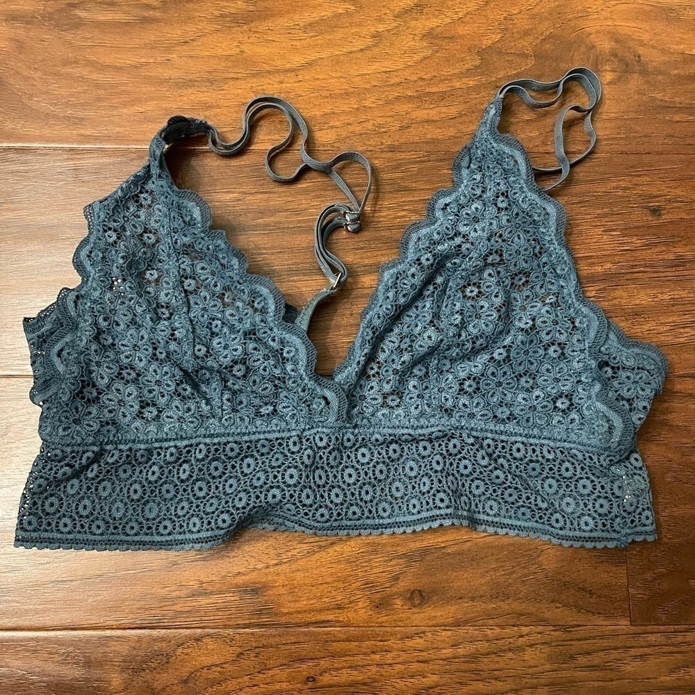 Aerie Lace Teal Bralette Size S